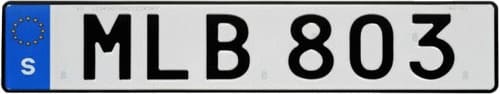 Bilens registreringsnummer