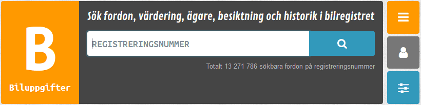 Biluppgifter: Informerar vilket land bilen är tillverkad i, summan bilen såldes för tidigare, samt varje gång ett ägarbyte skett.