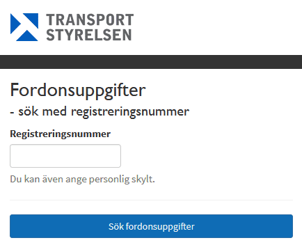 Sök biluppgifter för att veta mer om fordonet